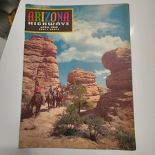 Arizona Highways April 1956 Magazine Vintage Western Travel Cowboy Cover picture