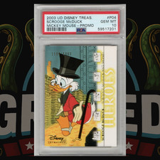 2003 UD Disney Treasures Scrooge McDuck Promo P04 /5000 PSA 10 picture