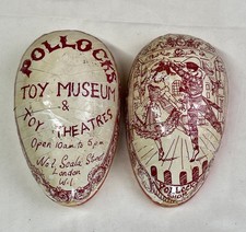 Vintage POLLOCKS TOY MUSEUM London Paper Mache Easter Egg Candy Box West Germany picture