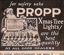 1925 Antique Print Ad Propp Xmas Tree Lights Christmas Lights Good Housekeep Dec picture