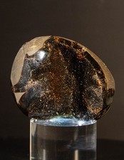 Black Septarian Dragon Egg Geode Nodule Polished Crystal Druzy Cluster 2.75
