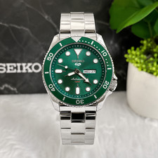 Seiko Automatic GMT Green Dial Stainless Steel Watch picture