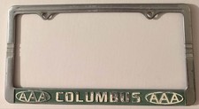 Vintage Columbus AAA Booster License Plate Frame Ohio Mississippi picture