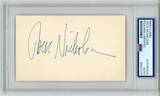 Jack Nicholson ~ Signed Autographed Vintage 1980's Index Card ~ PSA DNA Encased picture