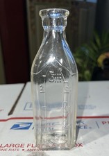 Vintage Clear Glass Knoxall 3 oz Graduated Medicine Bottle Embossed picture