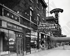 1939 View of Al Capone Johnny Torrio Headquarters in Cicero Illinois 8x10 Photo picture