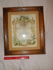 Antique Marriage Certificate - Nebraska -1885 Beautiful frame picture