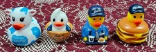 Culver's RUBBER DUCKS Limited Edition Promotional Toys Complete Set of Four (4) picture