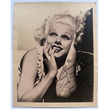 Exquisite Jean Harlow Signed Autographed 8x10 Photo, Mama Jean, Platinum Blonde picture