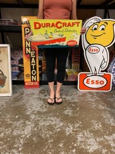 Antique Vintage Old Style Sign Duracraft Boats 24 x 12 Made in USA picture