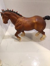Vintage Breyer Horse Bay Clydesdale Stallion Model #80 Chestnut picture
