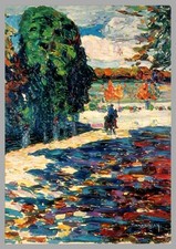 Wassily Kandinsky Landscape Saint-Paul-de-Vence France Art Chrome c1970 Postcard picture