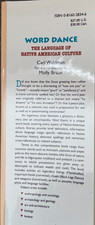 WORD DANCE-NEW-THE LANGUAGE OF NATIVE AMERICAN CULTURE-ST ED. HB W/ DUST JACKET picture