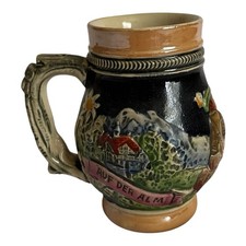 Vintage West Germany Ceramic Beer Stein 