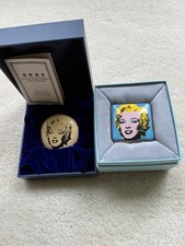 TWO RARE HALCYON DAYS MARILYN MONROE COLLECTIBLE BOX AND MIRROR IN BOXES picture