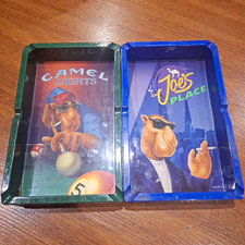 Camel Lights & Joe's Place Collectible Plastic Ashtray Lot of 2 picture