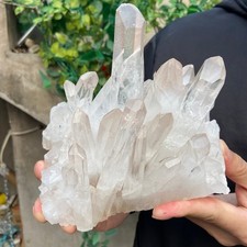 4lb Natural Clear White Quartz Crystal Cluster Rough Healing Specimen picture