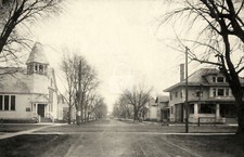 WALNUT AND 3RD STREETS LAPORTE CITY IOWA C 1915 RPPC Postcard Copy picture