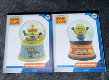 Despicable Me 4 Minions Mini Snow Globe Lot of 2 New Universal Illumination picture