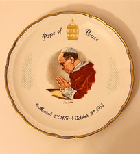 Vintage Pope Pius XII Pope of Peace Plate Mitterteich Bavaria Germany Porcelain picture