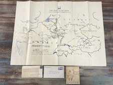 WWII 80th Infantry Division Blue Ridge Path 1945 Map Pocket Guide France picture