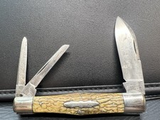 Vintage Walden Knife Co. Press Stag Whittler Knife Knives No Case picture