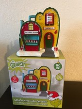2026 Dr.Seuss GRINCH Who Hash Factory Light Sound Christmas Village Building NEW picture