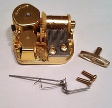 Sankyo 18 Note Music Box Movement & Reuge Stopper-