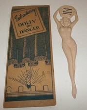 Vintage 1950s Advertising Dolly The Dancer Girlie Nude Plastic Letter Opener picture