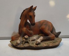 Vintage Horse Statue Figurine Made In Mexico Masterpiece Porcelain 1982 picture