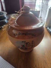 VTG Italian ceramic jar La Spaghettata New with tags approx. 8