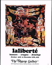 1970s Vintage Norman Laliberte Tapestry Art Exhibition Print Ad Original picture