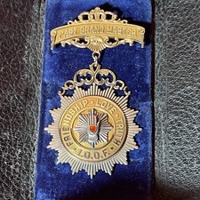VINTAGE 1948 IOOF Past Grand Master Gold & Silver Jewel  picture