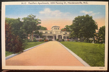 Vintage Postcard 1922 Fassifern Apartments, Hendersonville, North Carolina (NC) picture