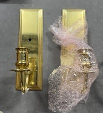 Set of 2 Baldwin Brass Sconces (Candle Holders) picture