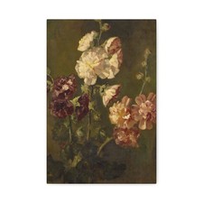 Max Weyl - Hollyhocks - 1881 - Canvas Wall Art picture