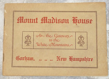 New Hampshire Vintage Mount Madison House Photo Brochure Gorham White Mountains picture