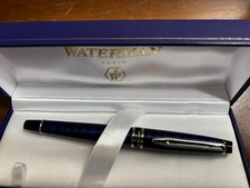 Waterman Expert III Rollerball Pen, Dune Blue and Chrome Trim. Unused in Box picture