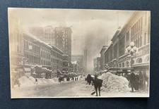 RPPC 1916 Seattle, Wa Historic Snowstorm Cleanup Snow Piles Street View Postcard picture