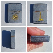 Vtg RARE 1941 ZIPPO Lighter AIME American Mining Petrol Eng 4 Barrel 14 Hole picture