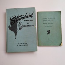 Vtg 60s Milady Standard Textbook of Cosmetology & State Board Exam Booklet picture
