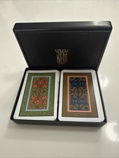 KEM Pinochle Playing Cards ARABESQUE Dual Deck Plastic Set Case  picture
