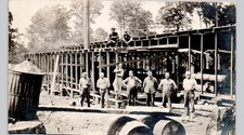 BUILDING CONSTRUCTION CREW allegany ny? c1910 postcard new york real photo rppc picture