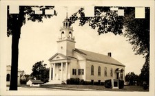 Hollis NH Church Marchand Photo Service c1920s-30s Real Photo Vintage Postcard picture