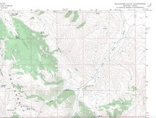 Gallagher Gulch Quadrangle Montana-Idaho 1976 USGS Map 7.5 Minute Topographic picture