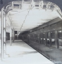Keystone Stereoview Subway Station/Train, New York, NY 1910s Education Set #28 C picture