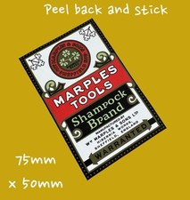 Wm Marples & Sons Ltd Vinyl Sticker Shamrock Decal tools Wood Chisel Tool Box Uk picture