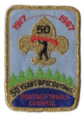 1917-1967 50 Years of Scouting Portage Trails Council BSA Patch GMY Bdr. [VA-310 picture