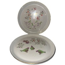 2 Shenango Plates Dick Litzel 12 Days of Christmas 6 Geese & 3 French Hens picture