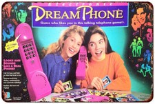 1991 Dream Phone board game Vintage LOOK reproduction METAL SIGN picture